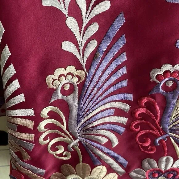 Vintage La Cita Tunic Blouse Shirt Women's Size Small Pink Embroidered Flowers - Picture 4 of 9